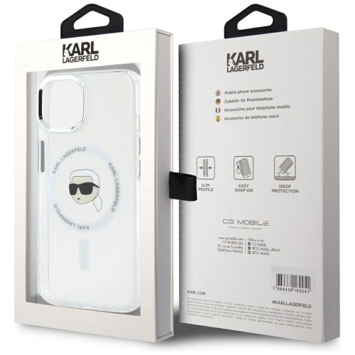 Kup Karl Lagerfeld IML Metal Karl Head MagSafe Apple iPhone 15 Plus fehér - KLD21952 - {ean13} - Sklep Home Screen