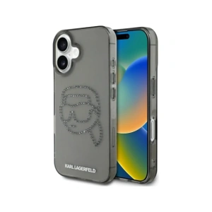 Kup Karl Lagerfeld IML Rhinestones Karl Head Apple iPhone 16 negru - KLD21955 - {ean13} - Sklep Home Screen