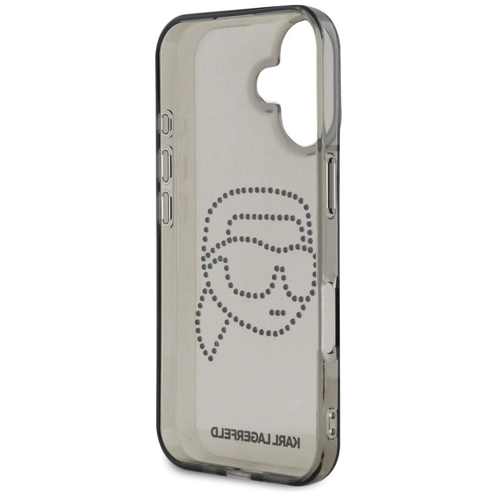 Etui Karl Lagerfeld IML Rhinestones Karl Head do Apple iPhone 16 czarny