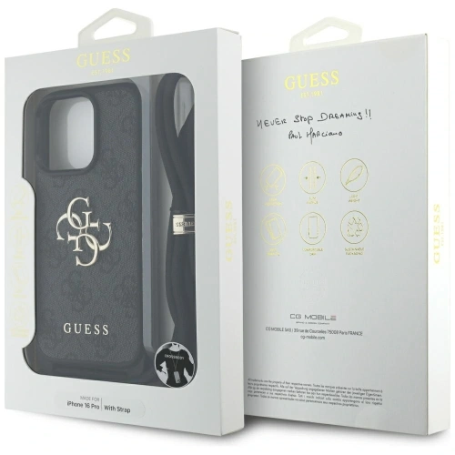 Kup Guess 4G Big Logo Cord Stap Crossbody Apple iPhone 16 Pro schwarz - GUE4401 - {ean13} - Sklep Home Screen