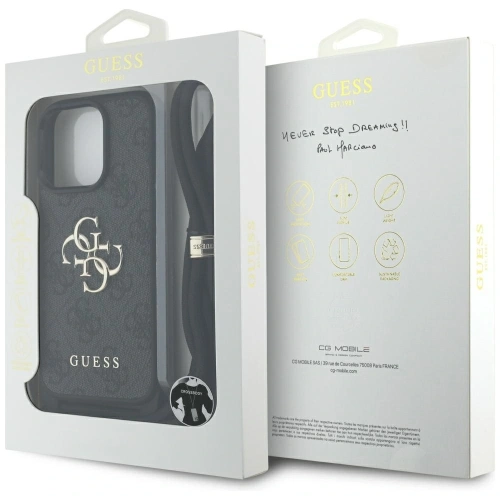 Kup Guess 4G Big Logo Cord Stap Crossbody Apple iPhone 16 Pro Max negru - GUE4403 - {ean13} - Sklep Home Screen