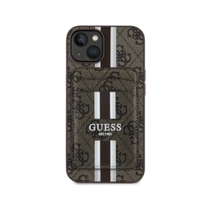 Kup Guess 4G Streifen MagSafe Geldbörse Apple iPhone 15 braun - GUE4404 - {ean13} - Sklep Home Screen