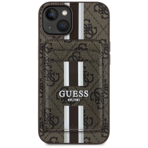 Kup Guess 4G Streifen MagSafe Geldbörse Apple iPhone 15 braun - GUE4404 - {ean13} - Sklep Home Screen