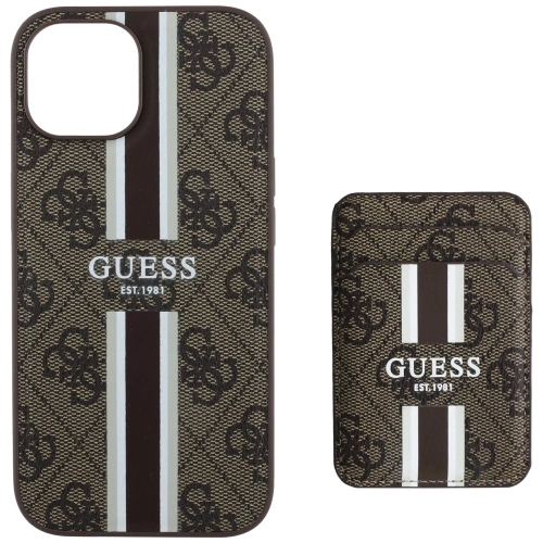 Kup Guess 4G Streifen MagSafe Geldbörse Apple iPhone 15 braun - GUE4404 - {ean13} - Sklep Home Screen
