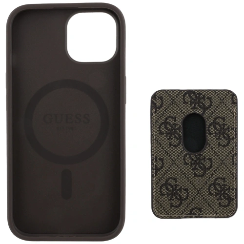 Kup Guess 4G Streifen MagSafe Geldbörse Apple iPhone 15 braun - GUE4404 - {ean13} - Sklep Home Screen