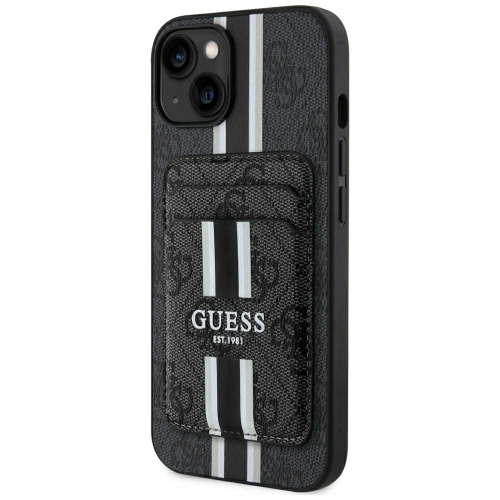 Kup Guess 4G Stripes MagSafe Peněženka Apple iPhone 15 černá - GUE4405 - {ean13} - Sklep Home Screen