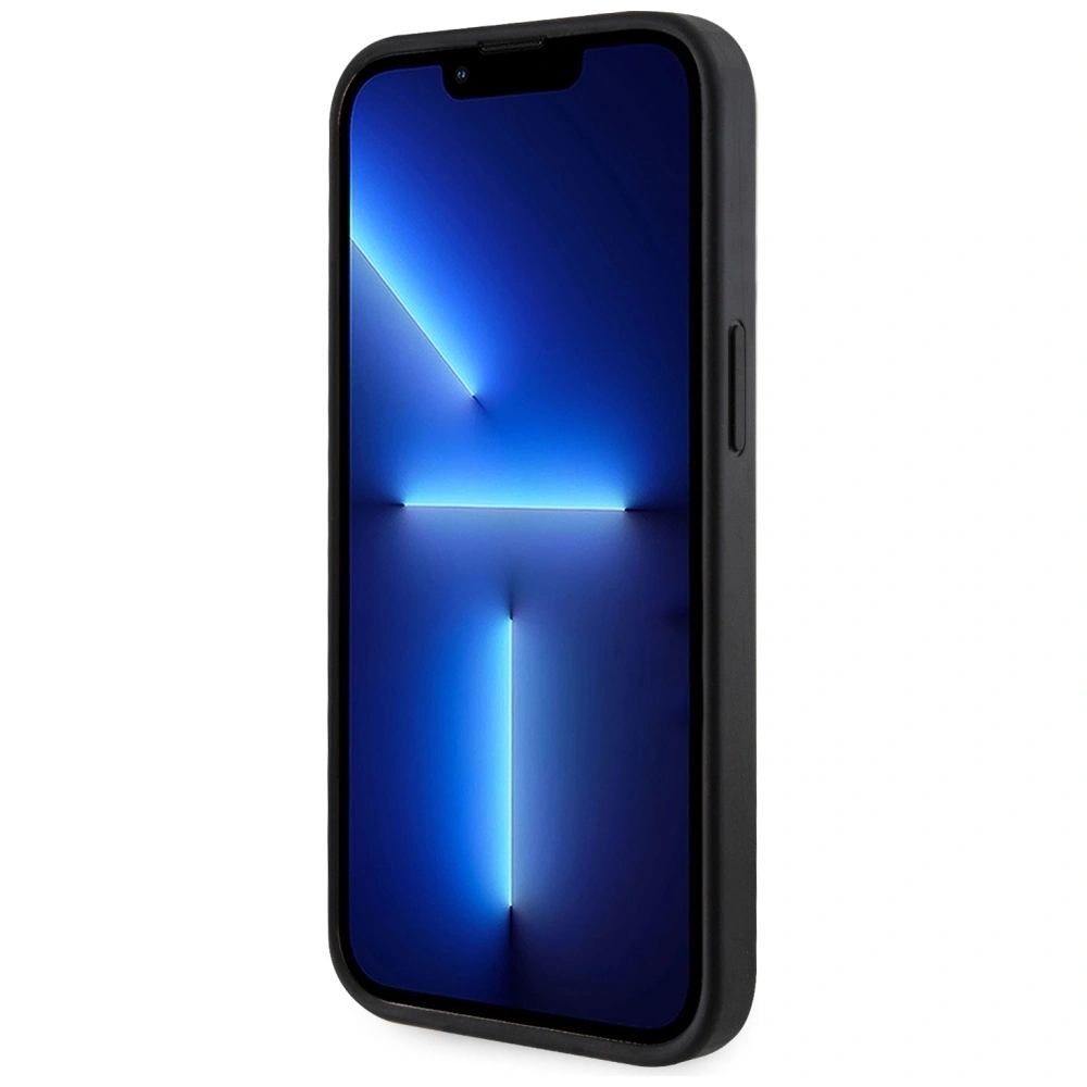 Etui Guess 4G Stripes z portfelem MagSafe do Apple iPhone 15 czarny