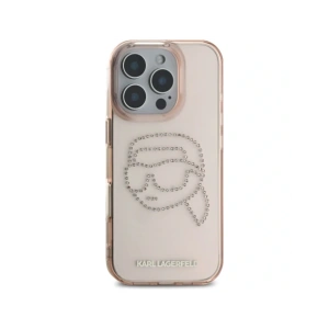 Kup Etui Karl Lagerfeld IML Rhinestones Karl Head do Apple iPhone 16 Pro różowy - KLD21958 - {ean13} - Sklep Home Screen
