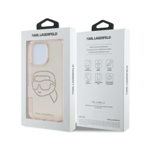 Kup Etui Karl Lagerfeld IML Rhinestones Karl Head do Apple iPhone 16 Pro różowy - KLD21958 - {ean13} - Sklep Home Screen