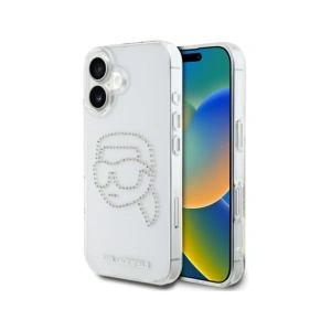 Buy Karl Lagerfeld IML Rhinestones Karl Head Apple iPhone 16 clear - KLD21959 - {ean13} - Home Screen Store Europe