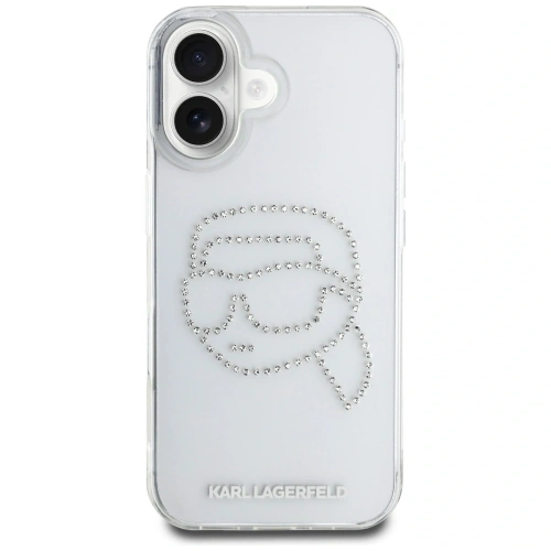 Buy Karl Lagerfeld IML Rhinestones Karl Head Apple iPhone 16 clear - KLD21959 - {ean13} - Home Screen Store Europe