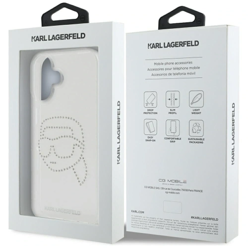 Kup Karl Lagerfeld IML Rhinestones Karl Head Apple iPhone 16 čirý - KLD21959 - {ean13} - Sklep Home Screen