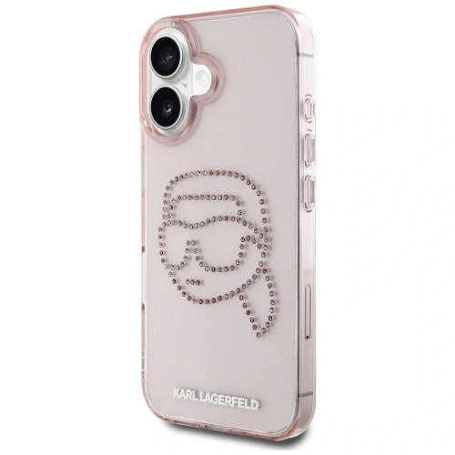 Kup Karl Lagerfeld IML Rhinestones Karl Head Apple iPhone 16 roz - KLD21960 - {ean13} - Sklep Home Screen