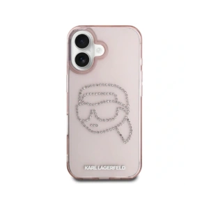 Kup Karl Lagerfeld IML Rózsaszín Kövek Karl Fej Apple iPhone 16 pink - KLD21960 - {ean13} - Sklep Home Screen