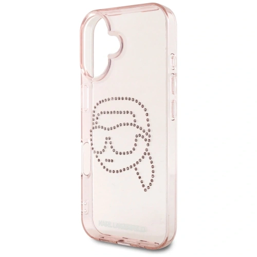 Kup Karl Lagerfeld IML Rhinestones Karl Head Apple iPhone 16 roz - KLD21960 - {ean13} - Sklep Home Screen