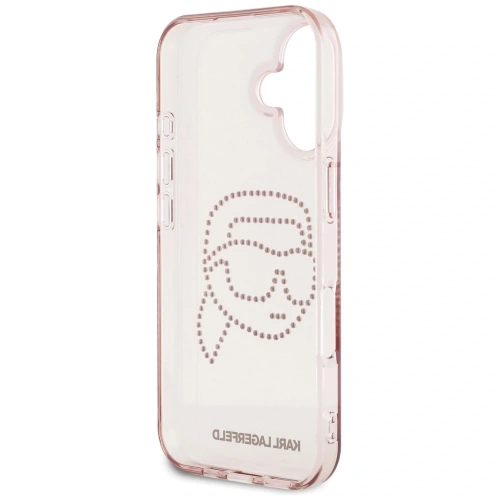 Kup Karl Lagerfeld IML Rhinestones Karl Head Apple iPhone 16 roz - KLD21960 - {ean13} - Sklep Home Screen