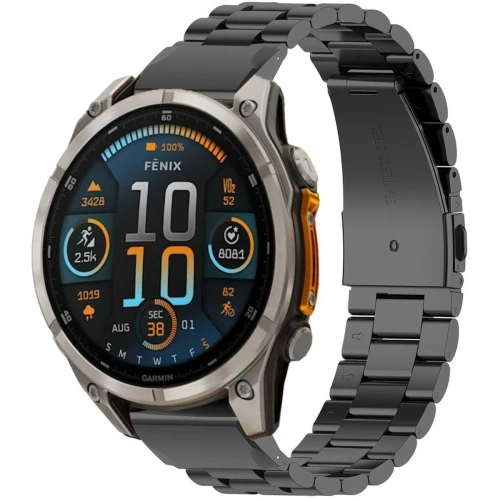 Kup Pasek ze stali nierdzewnej Bizon Strap Watch Aura do Smartwatcha 22 mm czarny - BIZ8638 - {ean13} - Sklep Home Screen