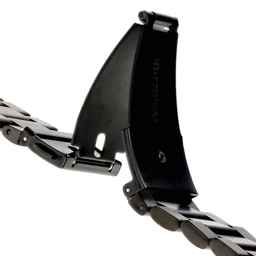 Pasek ze stali nierdzewnej Bizon Strap Watch Aura do Smartwatcha 22 mm czarny