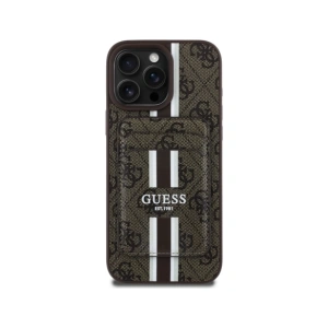 Kup Guess 4G Stripe MagSafe Wallet Apple iPhone 16 Pro Max maro - GUE4406 - {ean13} - Sklep Home Screen