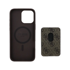 Kup Guess 4G Stripe MagSafe Wallet Apple iPhone 16 Pro Max maro - GUE4406 - {ean13} - Sklep Home Screen