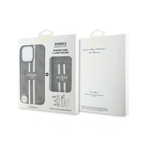 Kup Guess 4G Stripe MagSafe Wallet Apple iPhone 16 Pro Max maro - GUE4406 - {ean13} - Sklep Home Screen
