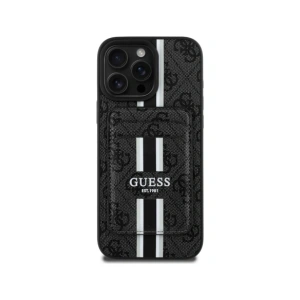 Kup Guess 4G Streifen MagSafe Geldbörse Apple iPhone 16 Pro Max schwarz - GUE4407 - {ean13} - Sklep Home Screen