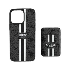 Kup Guess 4G Streifen MagSafe Geldbörse Apple iPhone 16 Pro Max schwarz - GUE4407 - {ean13} - Sklep Home Screen