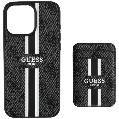 Kup Guess 4G Streifen MagSafe Geldbörse Apple iPhone 16 Pro Max schwarz - GUE4407 - {ean13} - Sklep Home Screen