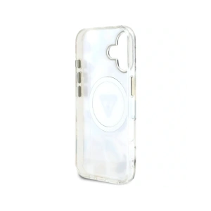Kup Guess Flori Sclipitoare butoane Triunghi MagSafe Apple iPhone 16 alb - GUE4408 - {ean13} - Sklep Home Screen