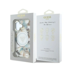 Kup Guess Flori Sclipitoare butoane Triunghi MagSafe Apple iPhone 16 alb - GUE4408 - {ean13} - Sklep Home Screen