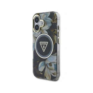 Kup Guess Csillogó Virágok Háromszög Gombok MagSafe Apple iPhone 16 fekete - GUE4409 - {ean13} - Sklep Home Screen