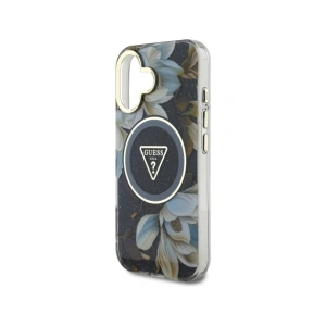 Kup Guess Glitzerblumen Dreieck Knöpfe MagSafe Apple iPhone 16 schwarz - GUE4409 - {ean13} - Sklep Home Screen