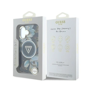 Kup Guess Csillogó Virágok Háromszög Gombok MagSafe Apple iPhone 16 fekete - GUE4409 - {ean13} - Sklep Home Screen