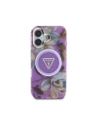 Kup Guess Glitter Flowers Triangle Buttons MagSafe Apple iPhone 16 fialový - GUE4410 - {ean13} - Sklep Home Screen