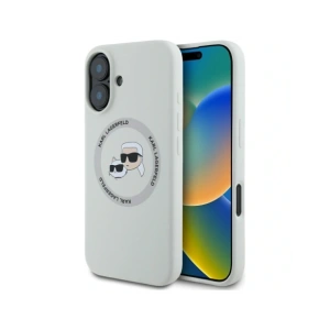 Buy Karl Lagerfeld Silicone Double Heads And Circle MagSafe Apple iPhone 16 beige - KLD21961 - {ean13} - Home Screen Store Europe
