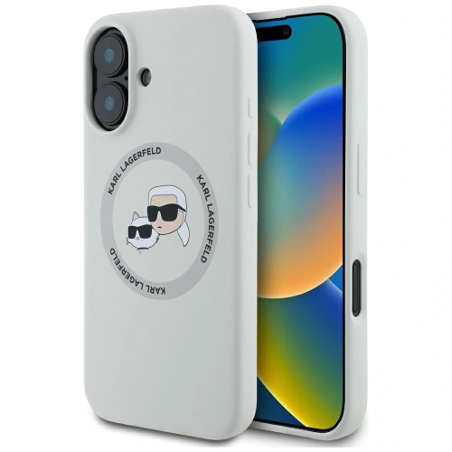 Kup Karl Lagerfeld Silicon Double Heads și Circle MagSafe Apple iPhone 16 bej - KLD21961 - {ean13} - Sklep Home Screen