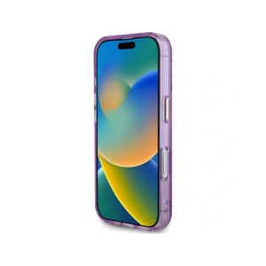 Kup Guess Glitzer Blumen Dreiecks Knöpfe MagSafe Apple iPhone 16 lila - GUE4410 - {ean13} - Sklep Home Screen