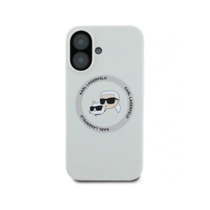 Kup Karl Lagerfeld Szilikon Dupla Fejek és Kör MagSafe Apple iPhone 16 bézs - KLD21961 - {ean13} - Sklep Home Screen