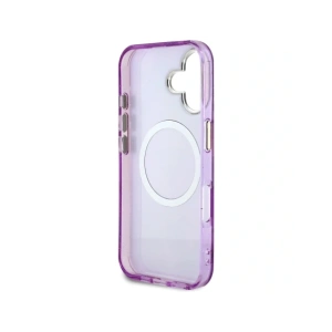 Kup Guess Flori Glitter Butoane Triunghi MagSafe Apple iPhone 16 violet - GUE4410 - {ean13} - Sklep Home Screen