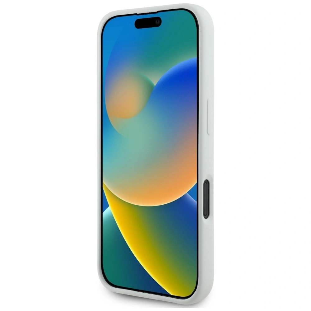 Etui Karl Lagerfeld Silicone Double Heads And Circle MagSafe do Apple iPhone 16 beżowy