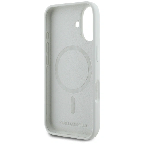 Kup Etui Karl Lagerfeld Silicone Double Heads And Circle MagSafe do Apple iPhone 16 beżowy - KLD21961 - {ean13} - Sklep Home Screen