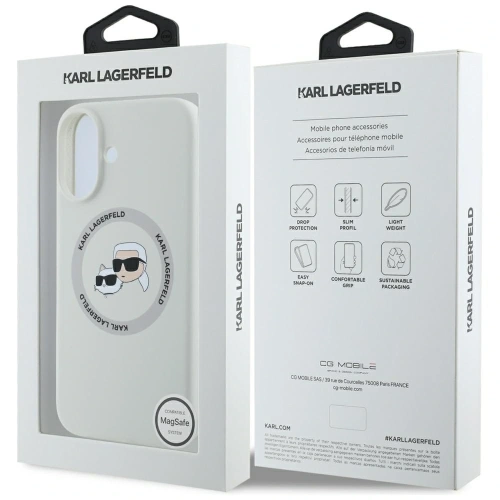 Kup Karl Lagerfeld Silicon Double Heads și Circle MagSafe Apple iPhone 16 bej - KLD21961 - {ean13} - Sklep Home Screen