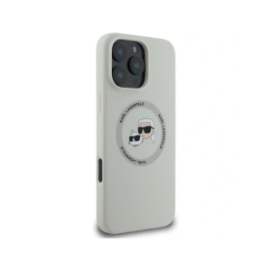 Buy Karl Lagerfeld Silicone Double Heads And Circle MagSafe Apple iPhone 16 Pro Max beige - KLD21963 - {ean13} - Home Screen Store Europe