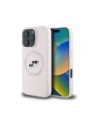 Karl Lagerfeld Capete Duble din Silicon și Cerc MagSafe Apple iPhone 16 Pro Max roz