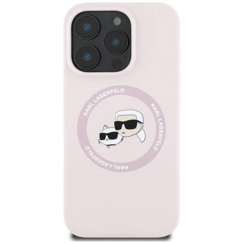 Kup Karl Lagerfeld Szilikon Dupla Fejek és Kör MagSafe Apple iPhone 16 Pro rózsaszín - KLD21965 - {ean13} - Sklep Home Screen