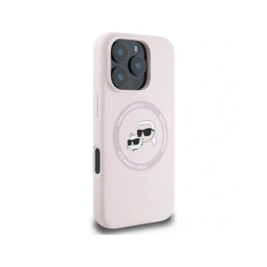 Kup Karl Lagerfeld Silicone Double Heads And Circle MagSafe Apple iPhone 16 Pro roz - KLD21965 - {ean13} - Sklep Home Screen