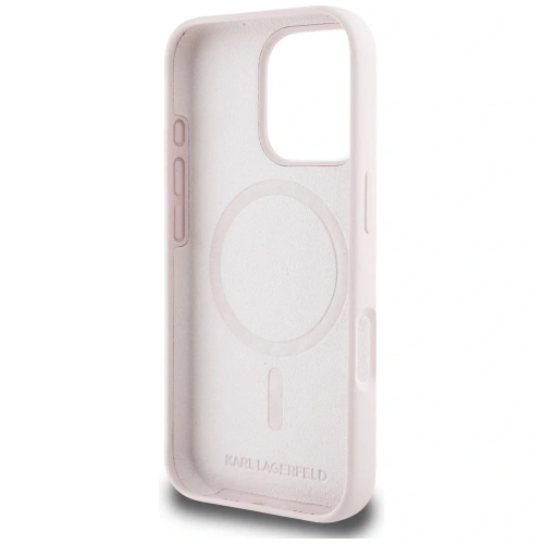 Kup Karl Lagerfeld Silicone Double Heads And Circle MagSafe Apple iPhone 16 Pro roz - KLD21965 - {ean13} - Sklep Home Screen