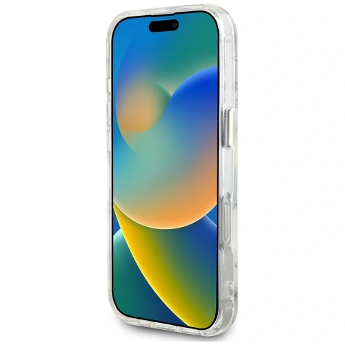 Kup Guess Glitzerblumen Dreiecksbuttons MagSafe Apple iPhone 16 Pro weiß - GUE4411 - {ean13} - Sklep Home Screen