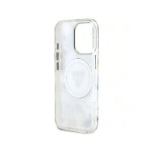 Buy Guess Glitter Flowers Triangle Buttons MagSafe Apple iPhone 16 Pro white - GUE4411 - {ean13} - Home Screen Store Europe