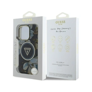 Kup Etui Guess Glitter Flowers Triangle Buttons MagSafe do Apple iPhone 16 Pro czarny - GUE4412 - {ean13} - Sklep Home Screen